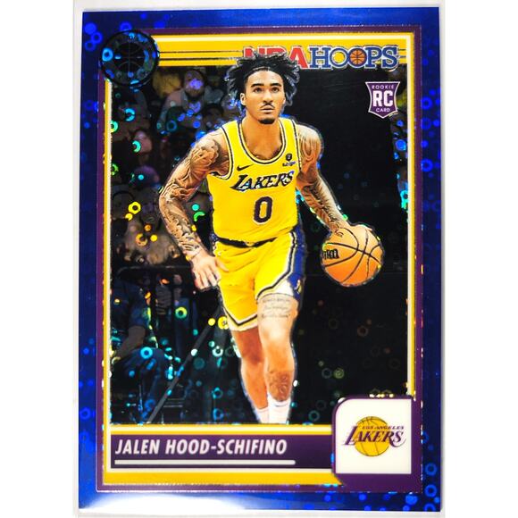 2023-24 NBA Hoops Premium Stock JALEN HOOD-SCHIFINO Blue Disco Parallel 66/99 - Picture 1 of 3
